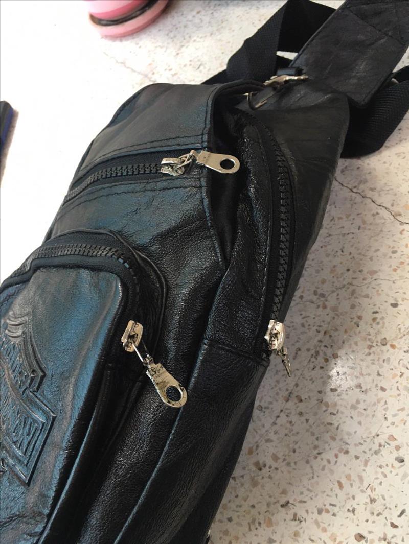 กระเป๋าคาดอก หนังวัวแท้ มือ1